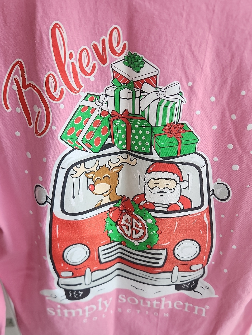 Simply Southern Tee with Holiday Logo Lot of 2 Shirts Women's Large